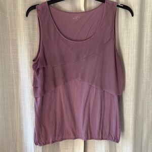 LOFT Relaxed Lavender Sleeveless Tank Top